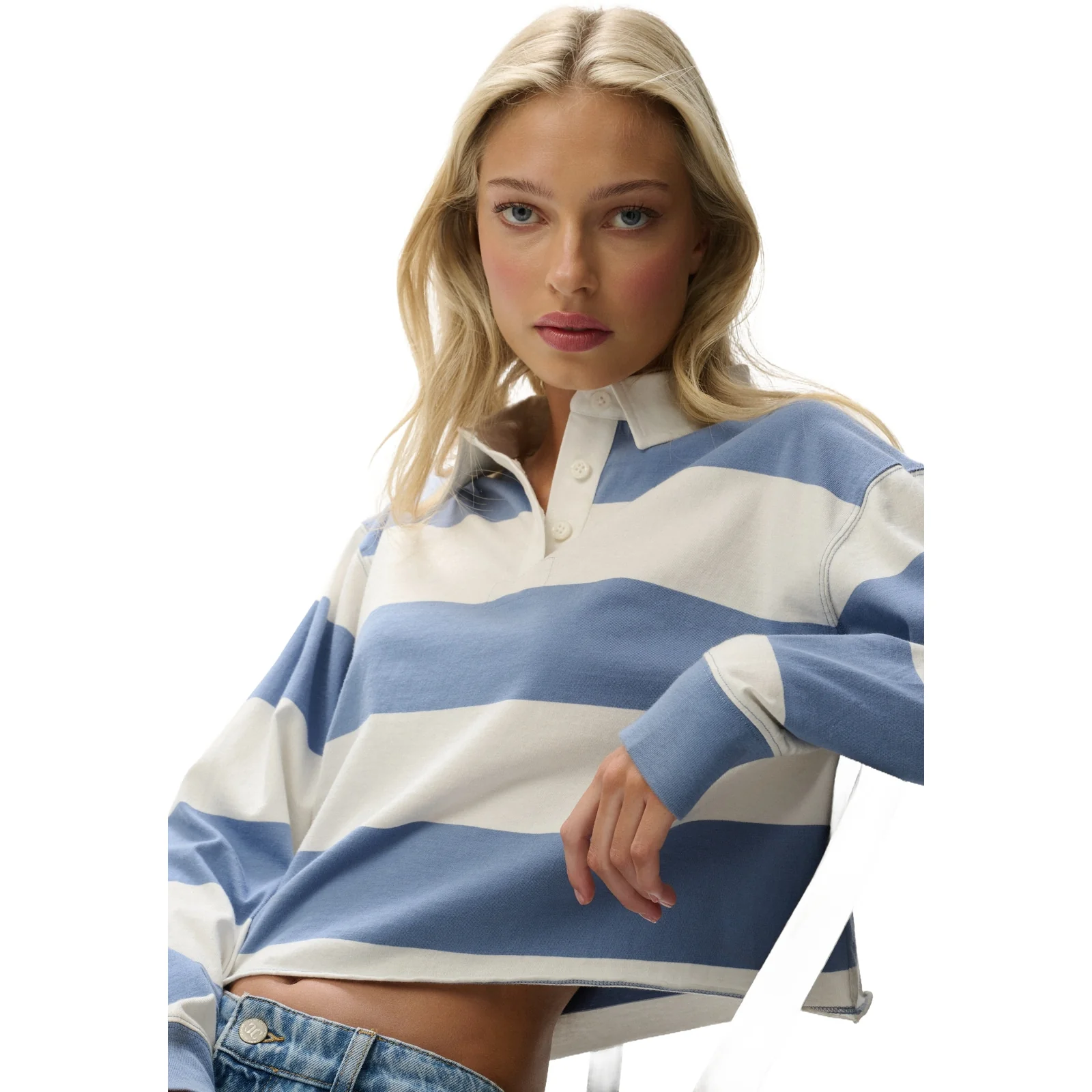 Superdry Womens Athletic Essentials Long Sleeve Polo Shirt - Image 12
