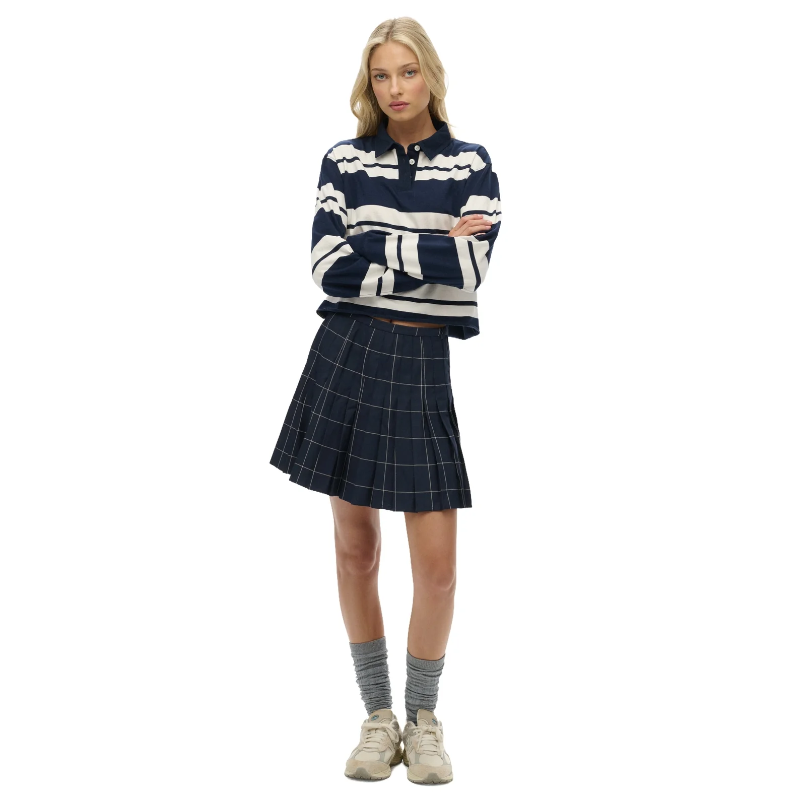Superdry Womens Athletic Essentials Long Sleeve Polo Shirt - Image 8