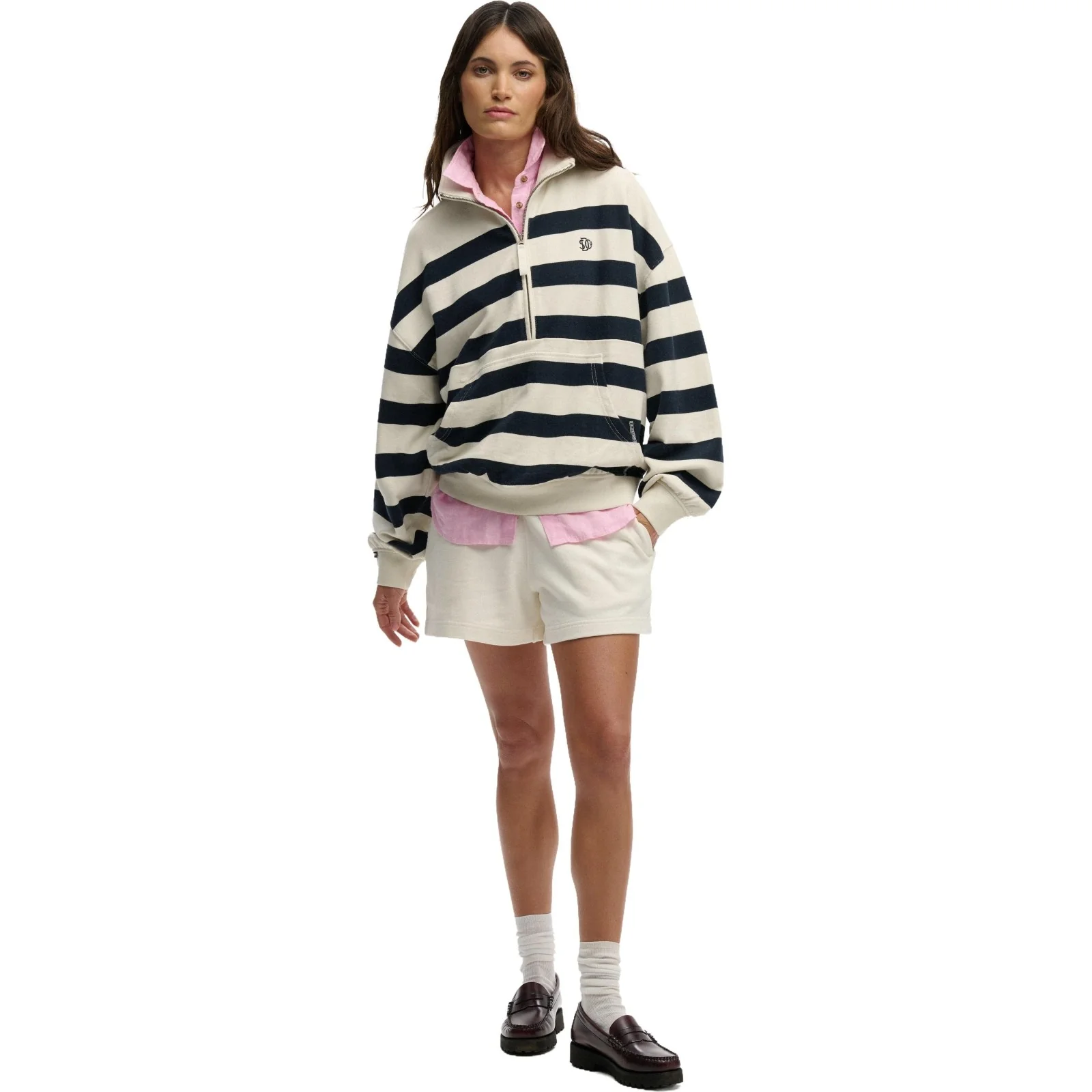 Superdry Womens Studios Stripe Sweatshirt - Image 4