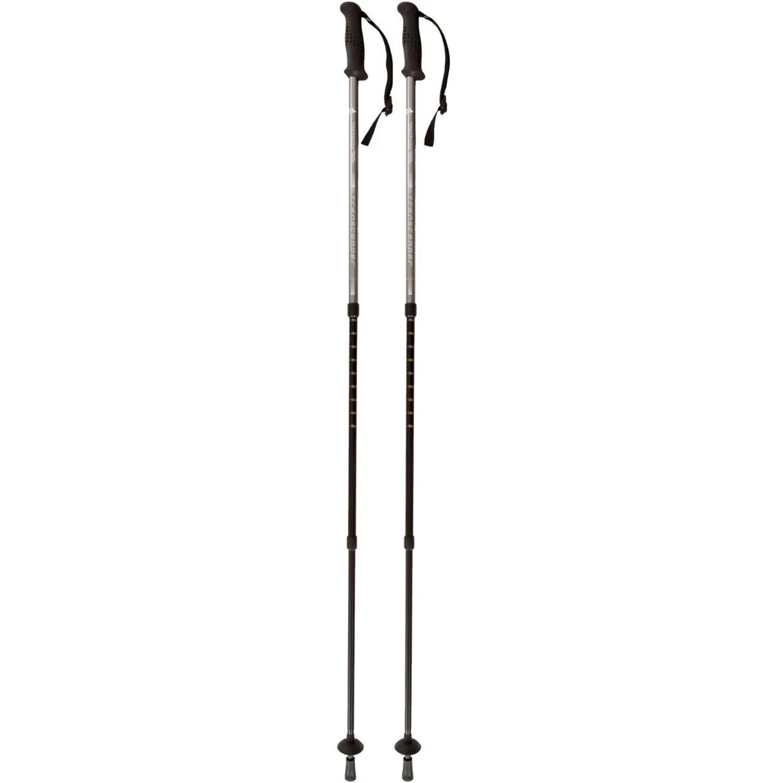 Trespass Adults 2 Pack Anti Shock Collapsible 135cm Walking Poles - Metallic