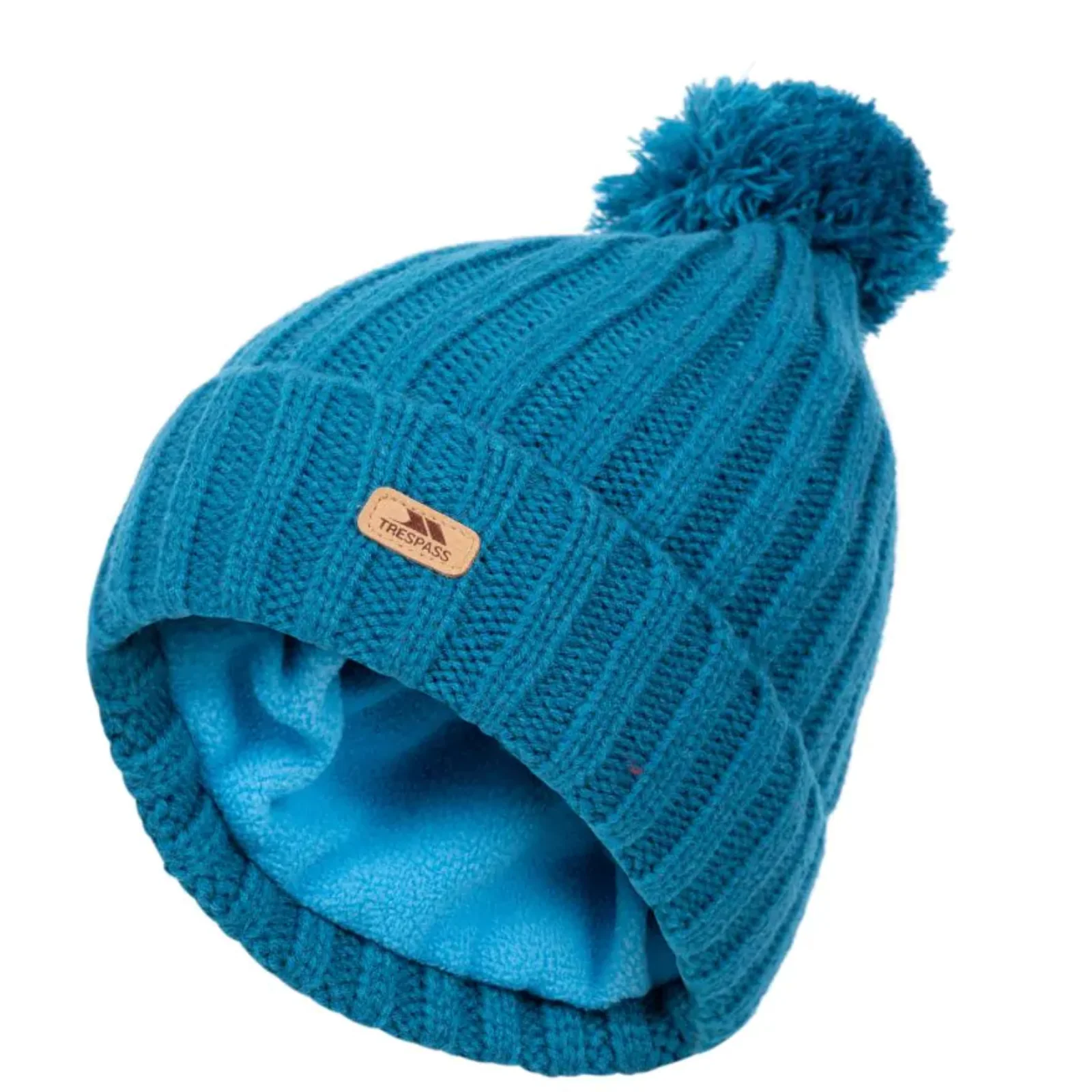 Trespass Adults Thorns Fleece Lined Bobble Hat - Image 4