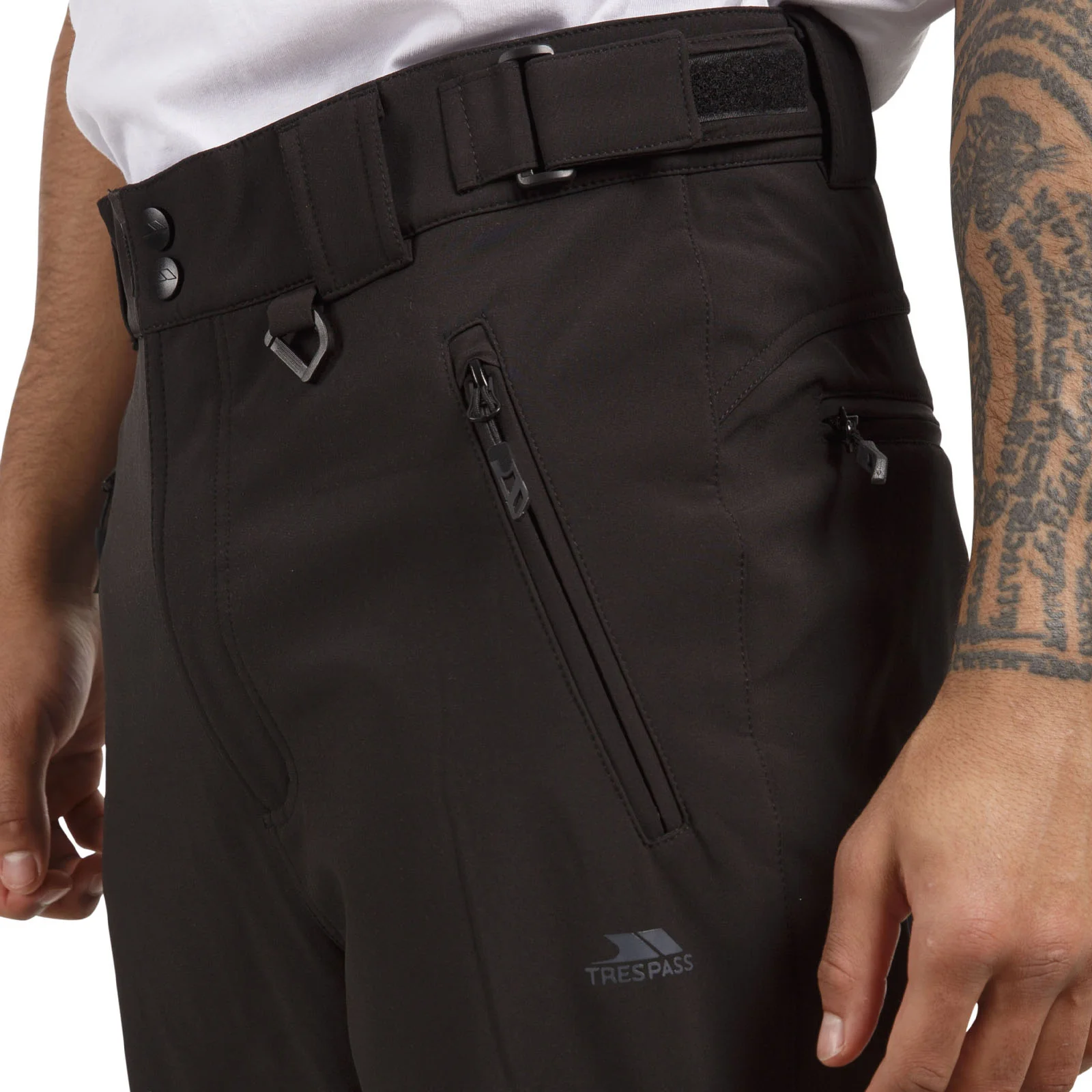 Trespass Hemic Softshell Trousers - Black X - Image 3