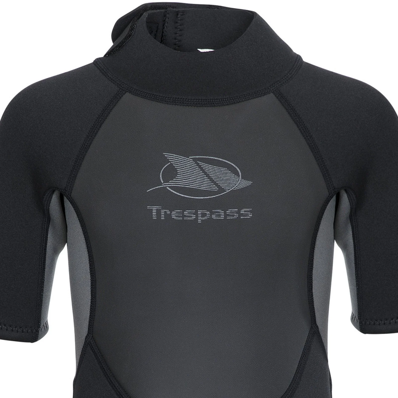 Trespass Kids Claybourne 3mm Back Zip Shortie Wetsuit - Black - Image 3