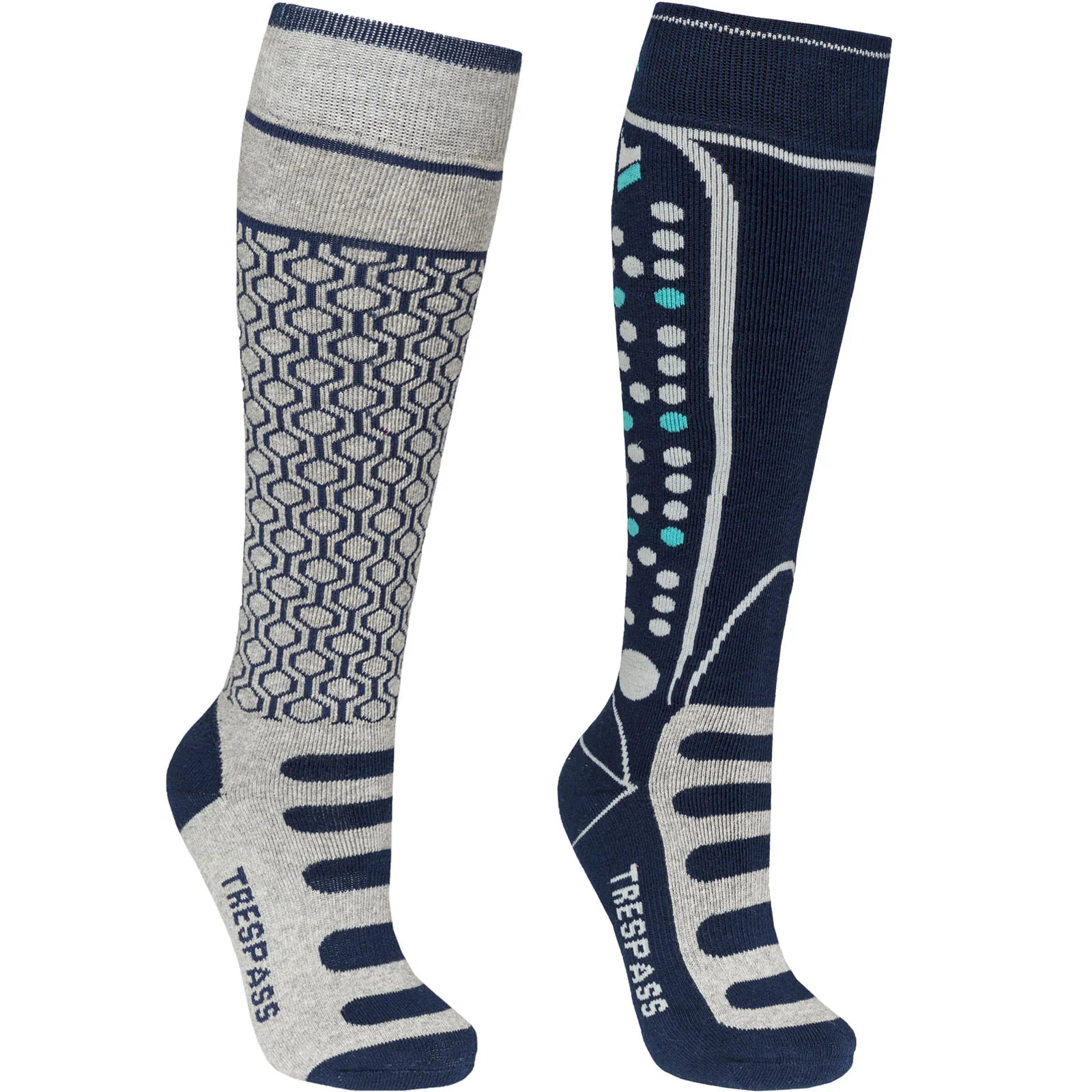 Trespass Kids Concave 2 Pack Skiing Snowboarding Socks - Image 2