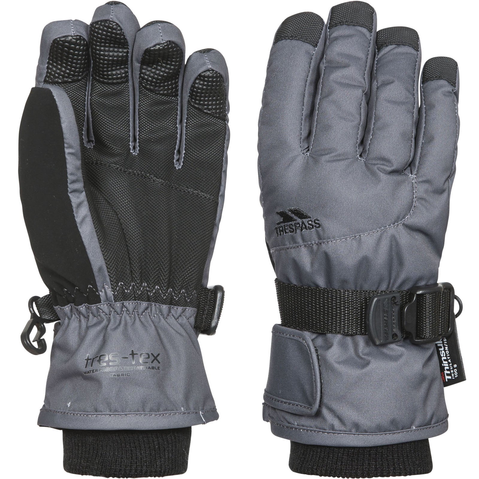 Trespass Kids Ergon II Waterproof Skiing Snowboarding Gloves - Image 3