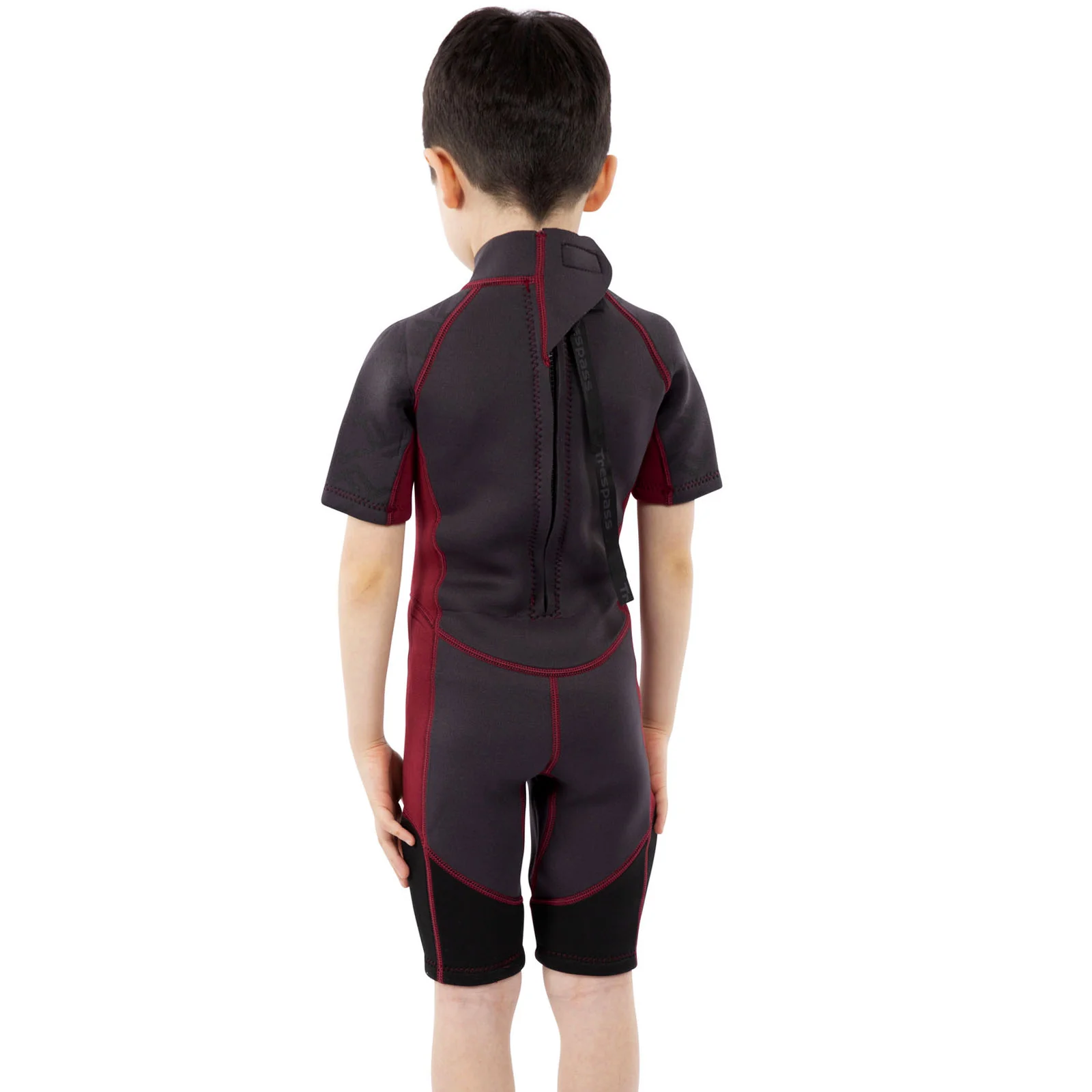 Trespass Kids Milo 3mm Back Zip Shortie Wetsuit - Black - Image 2