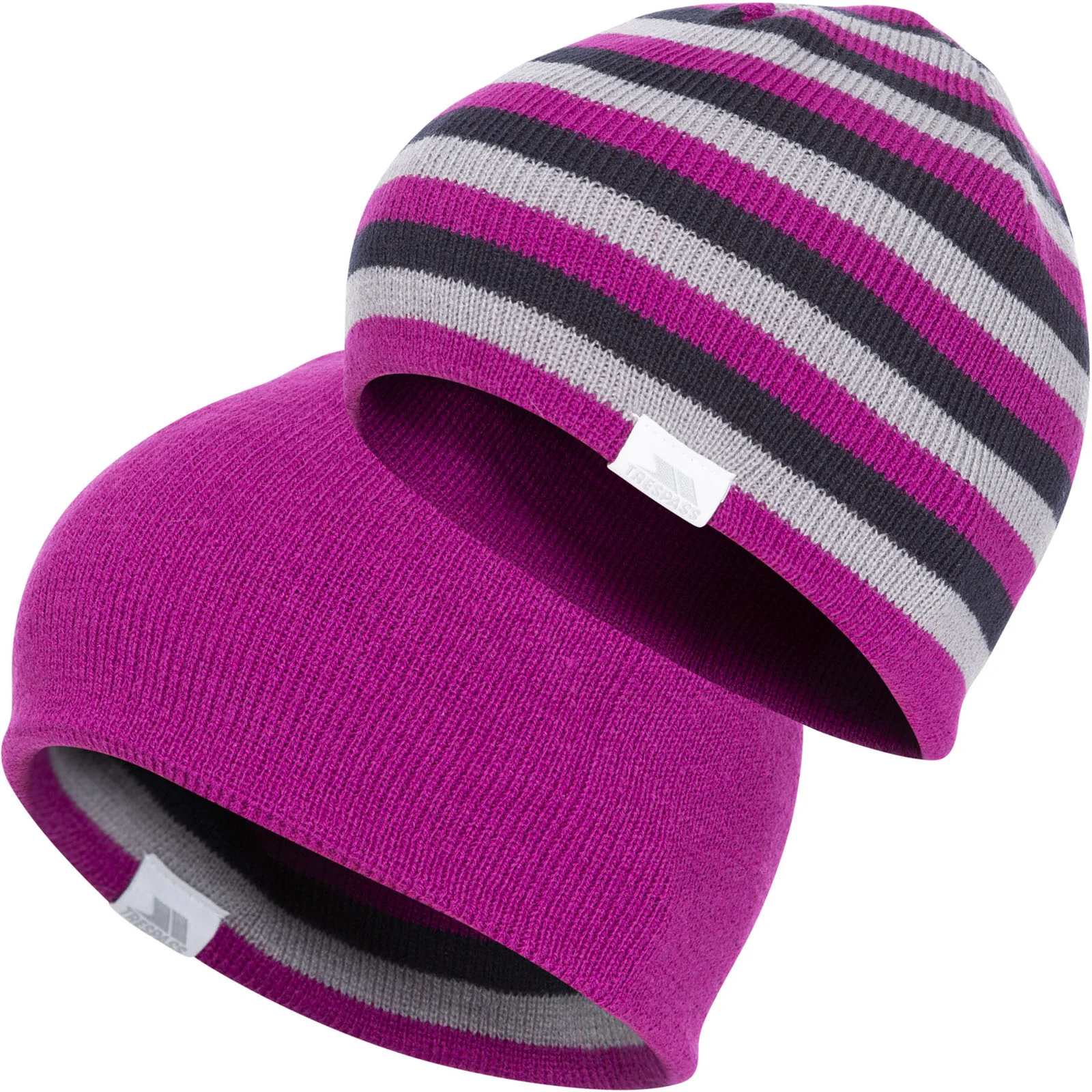Trespass Kids Reagan Reversable Knitted Beanie Hat - Image 3