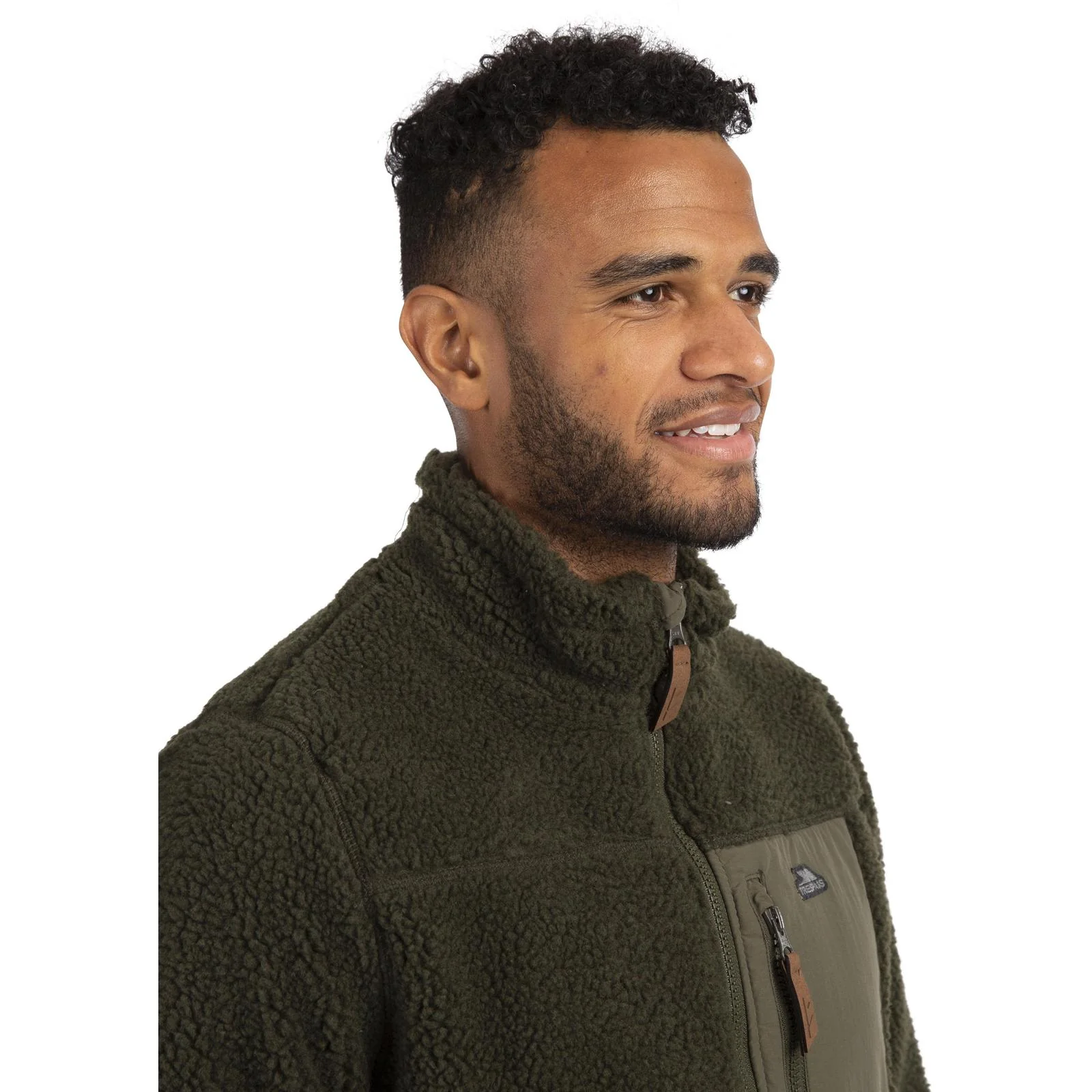 Trespass Mens Buck Sherpa Fleece Full Zip Jacket - Dark Grey - Image 12