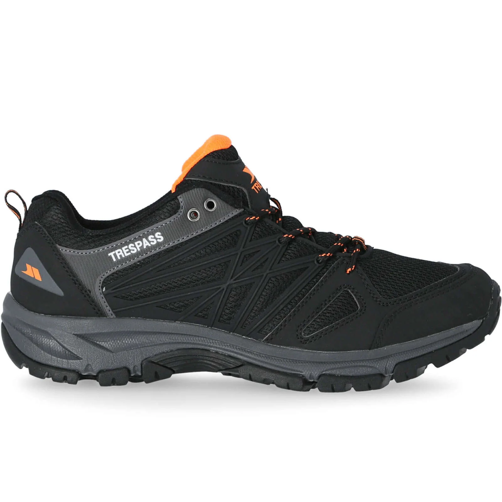 Trespass Mens Fisk Low Rise Cushioned Walking Shoes - Black - Image 3