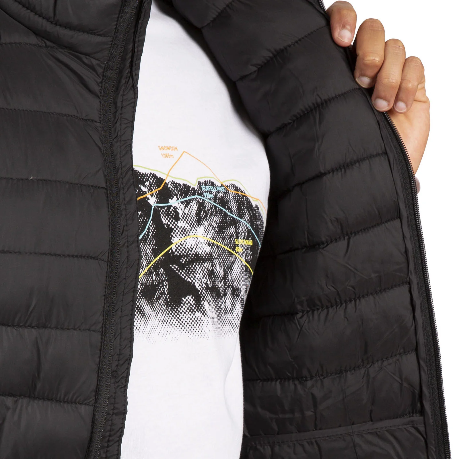 Trespass Mens Gallenton Padded Packaway Gilet - Black - Image 4