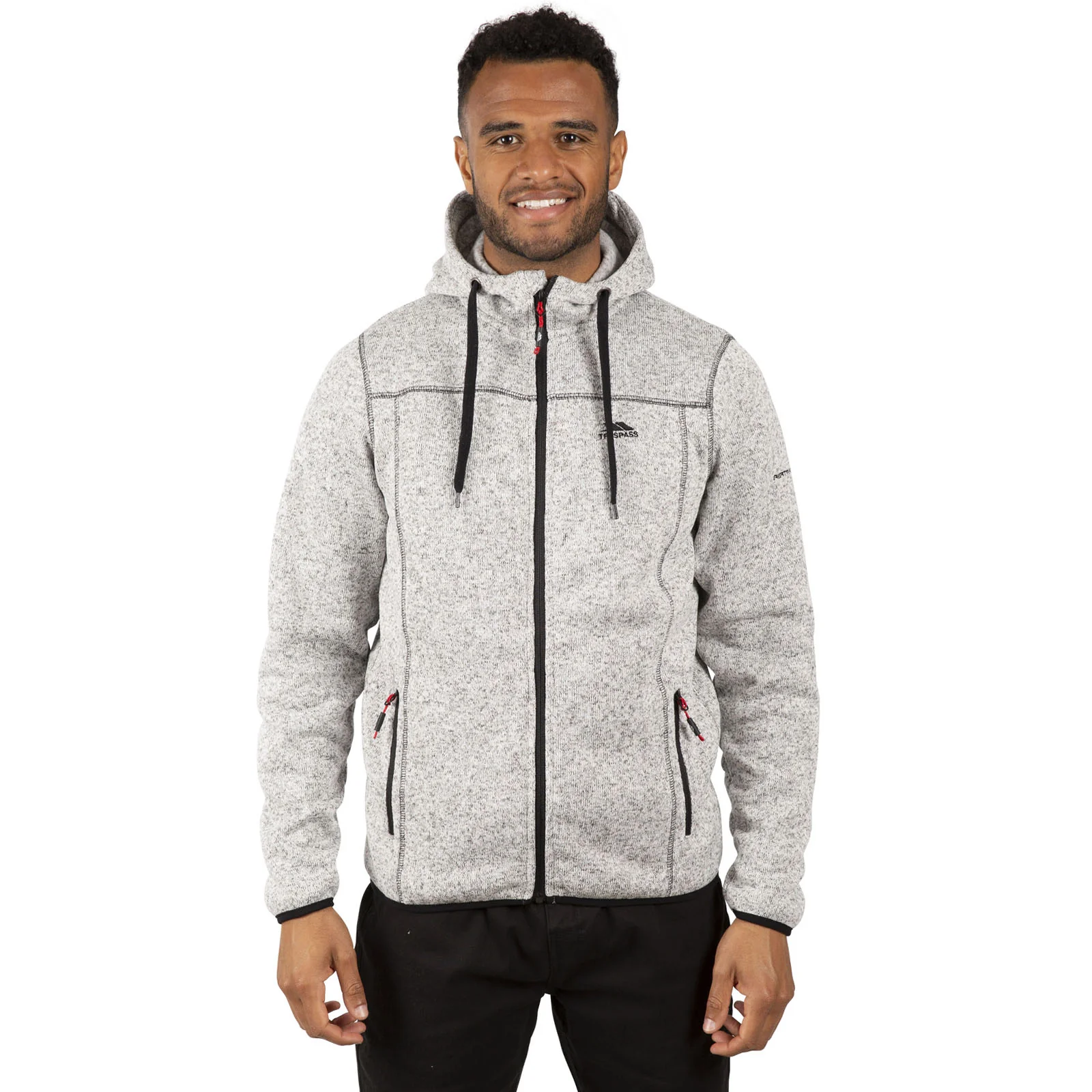 Trespass Mens Odeno Hooded Full Zip Fleece Jacket - Image 3