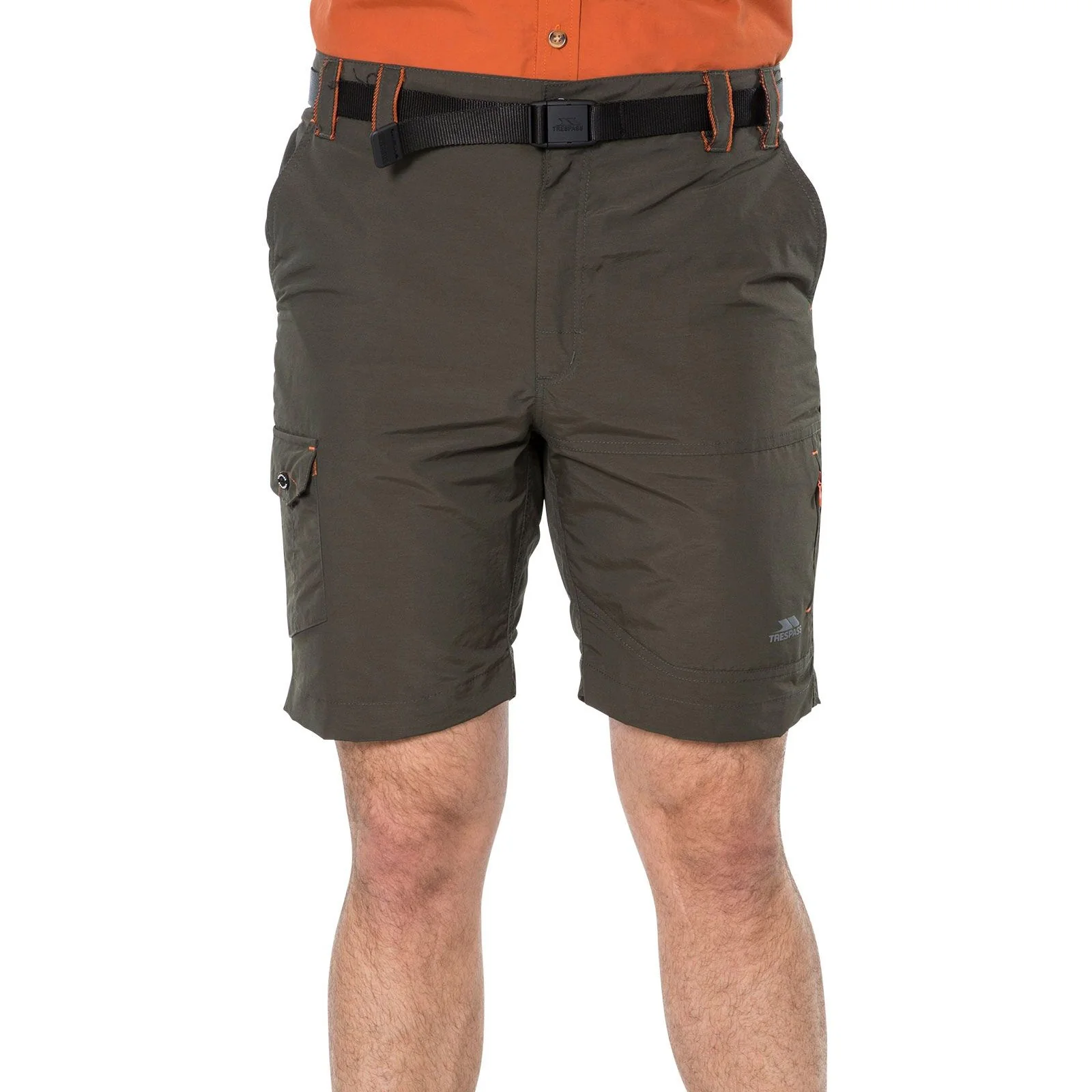 Trespass Mens Rathkenny Walking Cargo Shorts - Olive