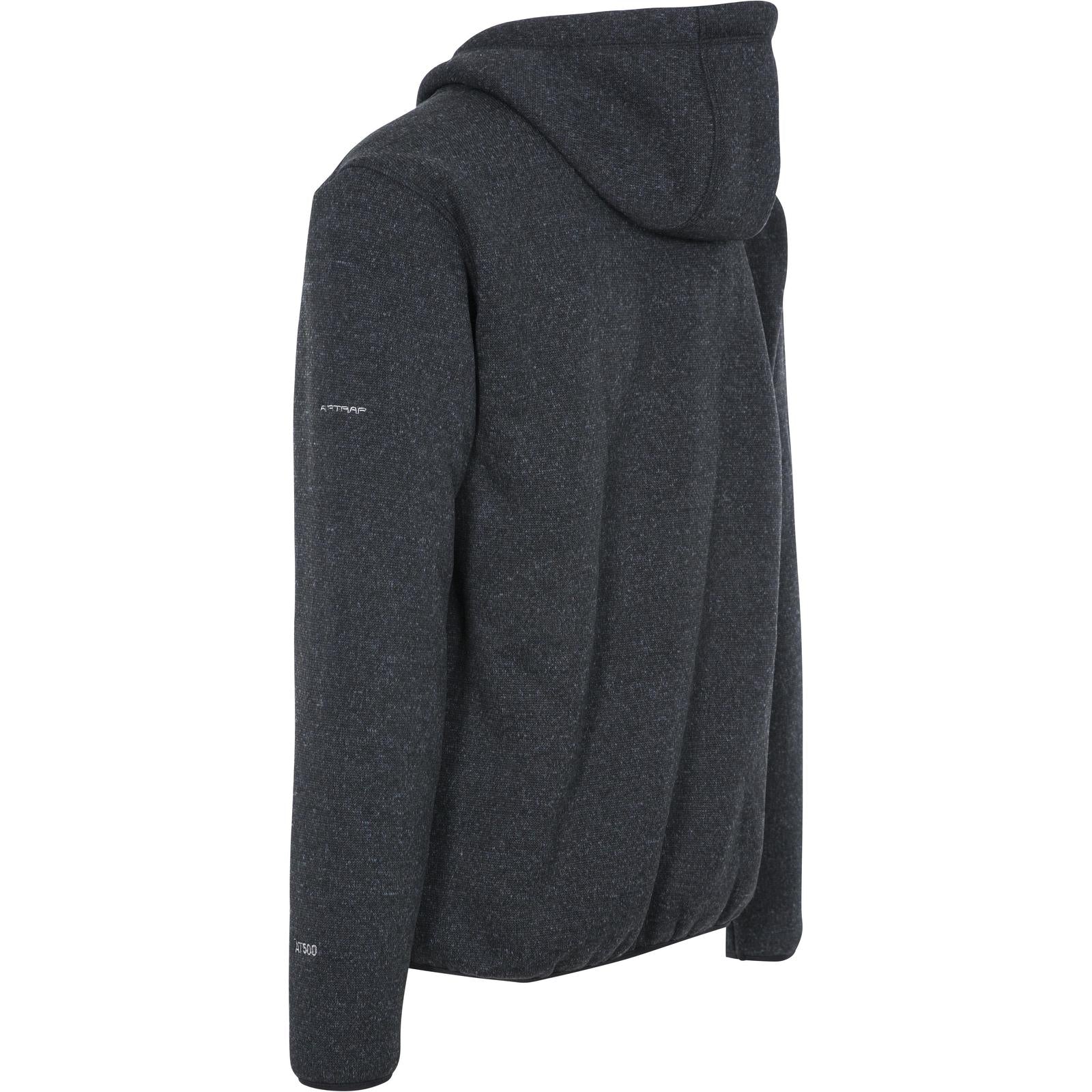 Trespass Mens Tableypipe Hooded Full Zip Fleece Hoodie - Black Marl - Image 10