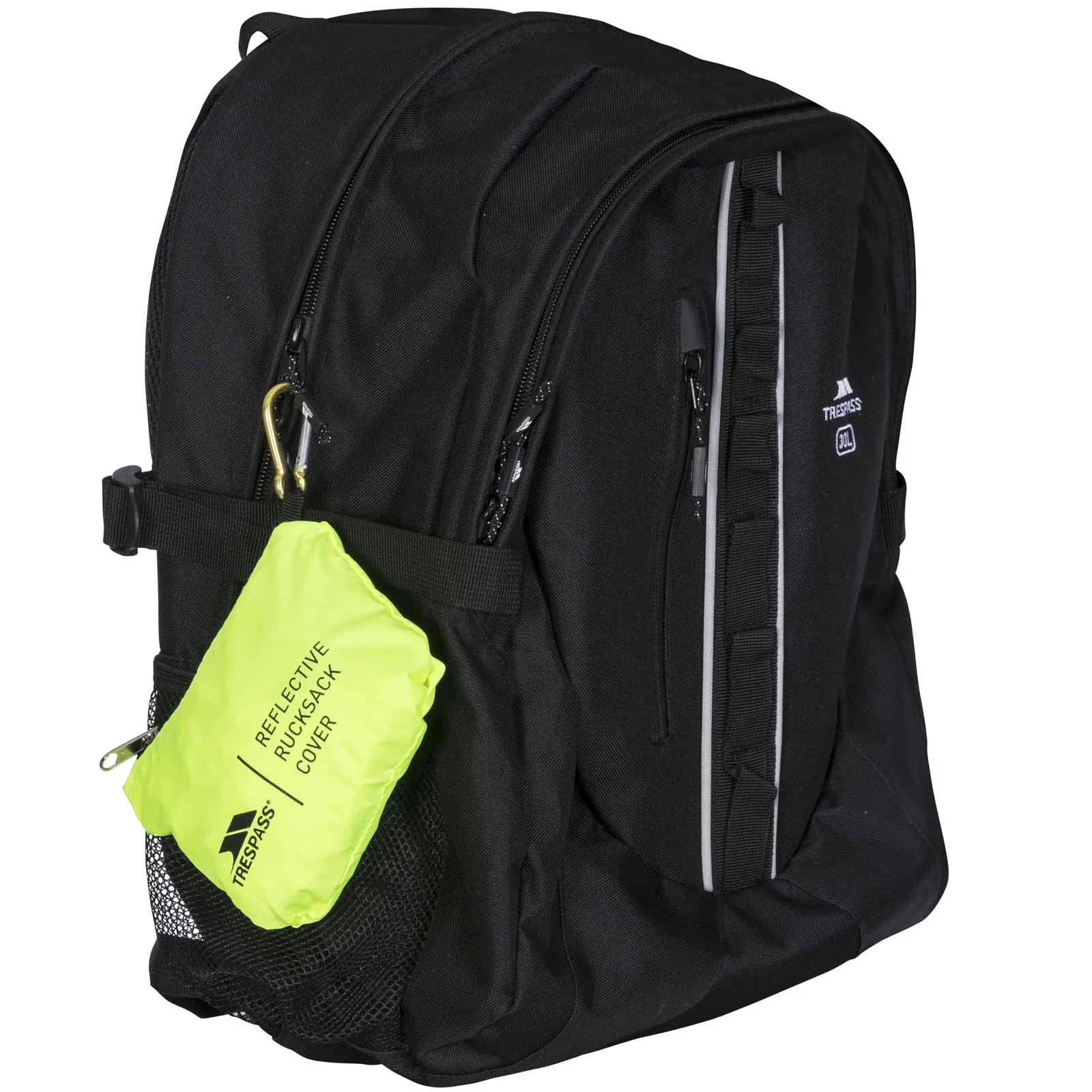 Trespass Sulcata Reflective Water Resistant Rucksack Cover - Yellow - Image 3