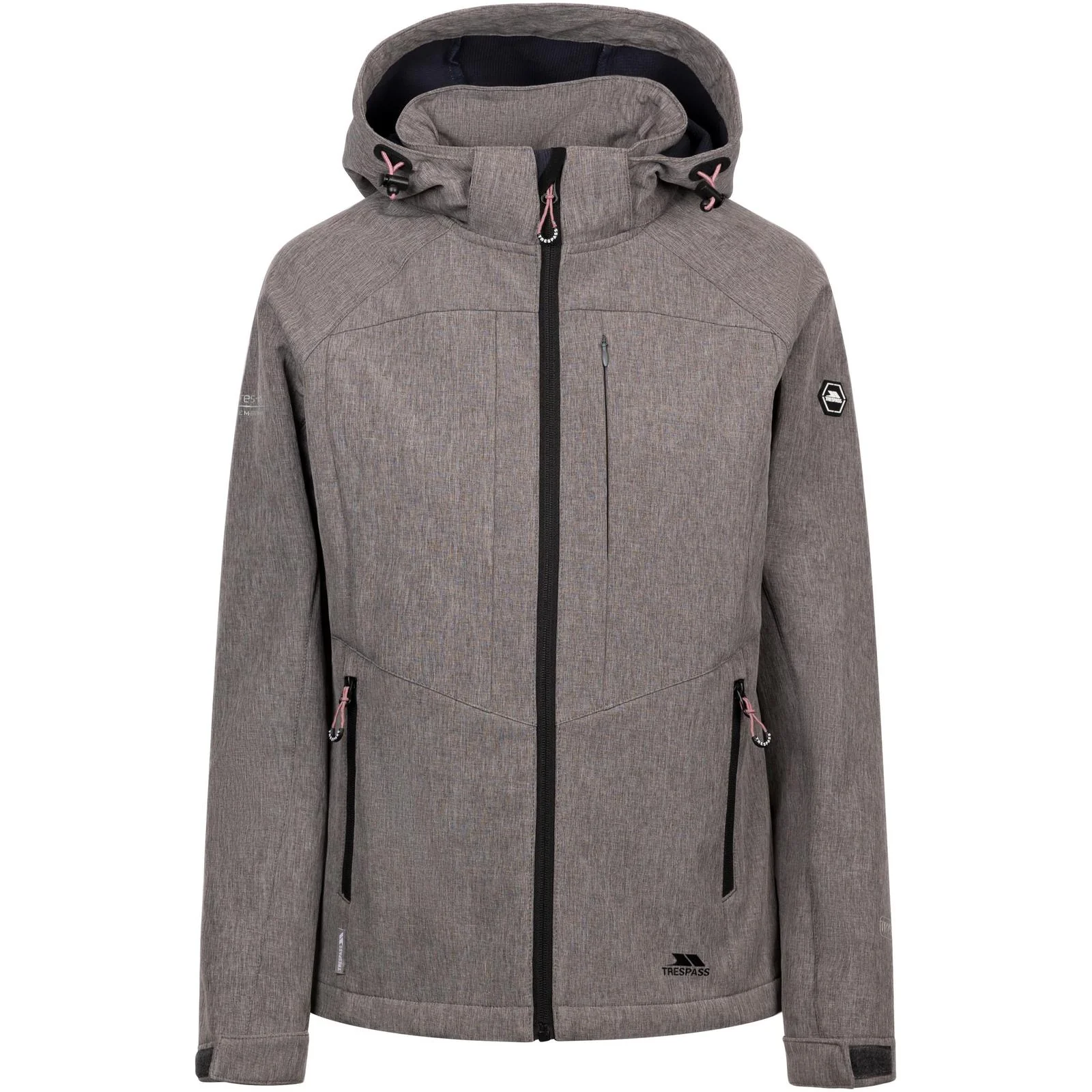 Trespass Womens Fryatt Zip off Hood Softshell Jacket - Image 2