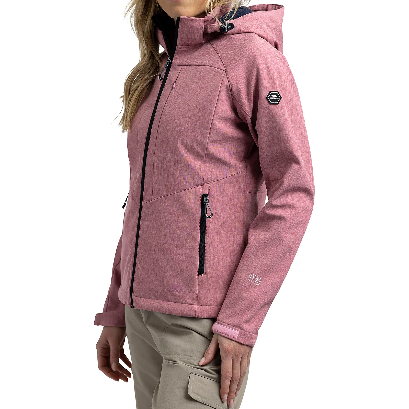 Trespass Womens Fryatt Zip off Hood Softshell Jacket - Image 8
