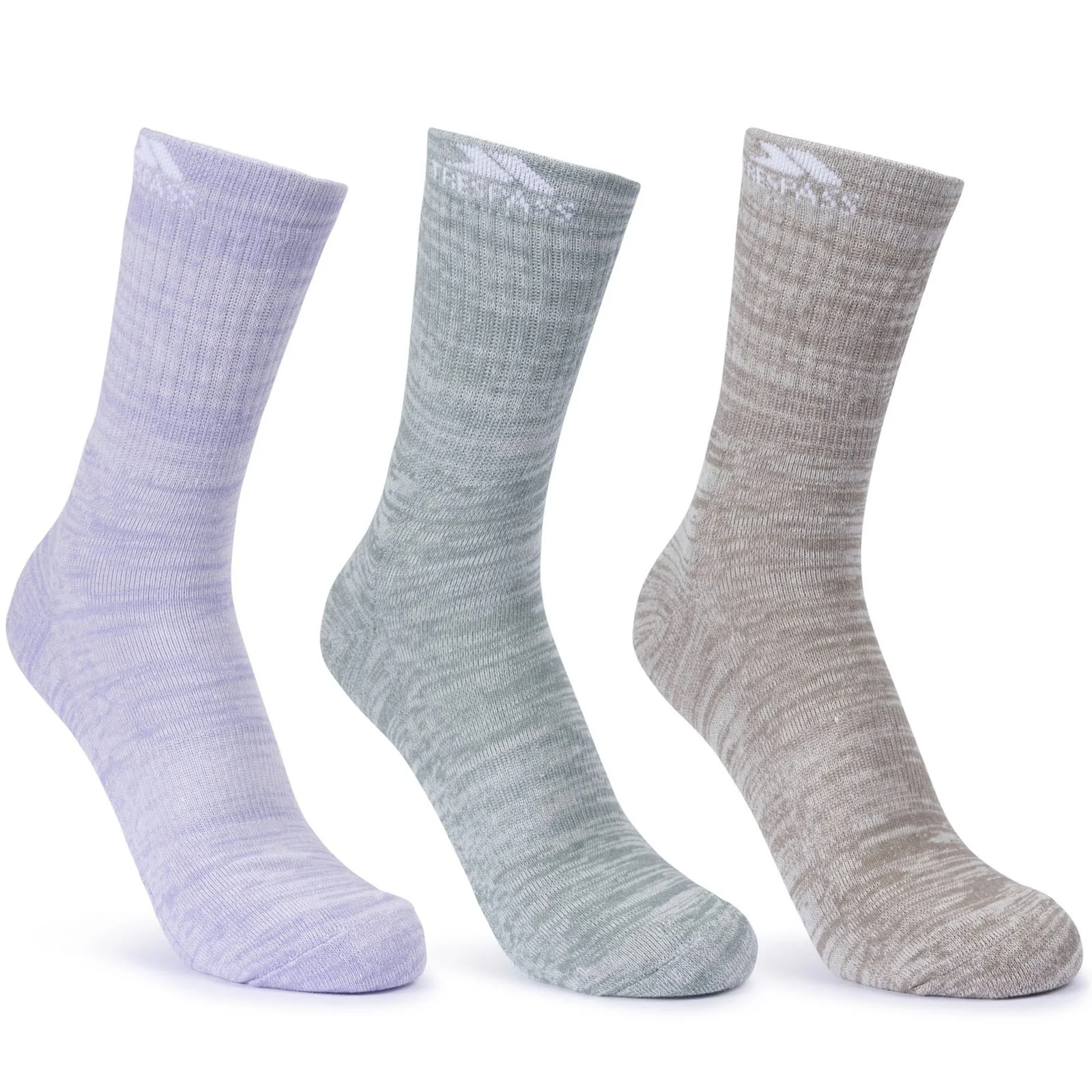 Trespass Womens Helvellyn Everyday Crew Socks - 3 Pair Pack - Image 2