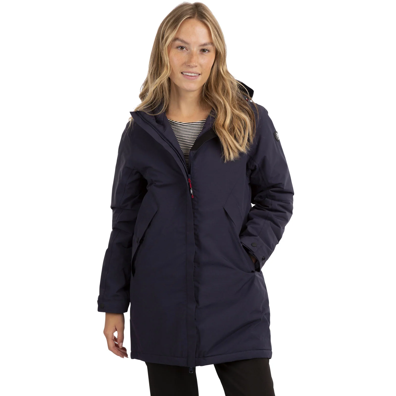 Trespass Womens TP75 Overcast Hooded Waterproof Jacket - Image 3