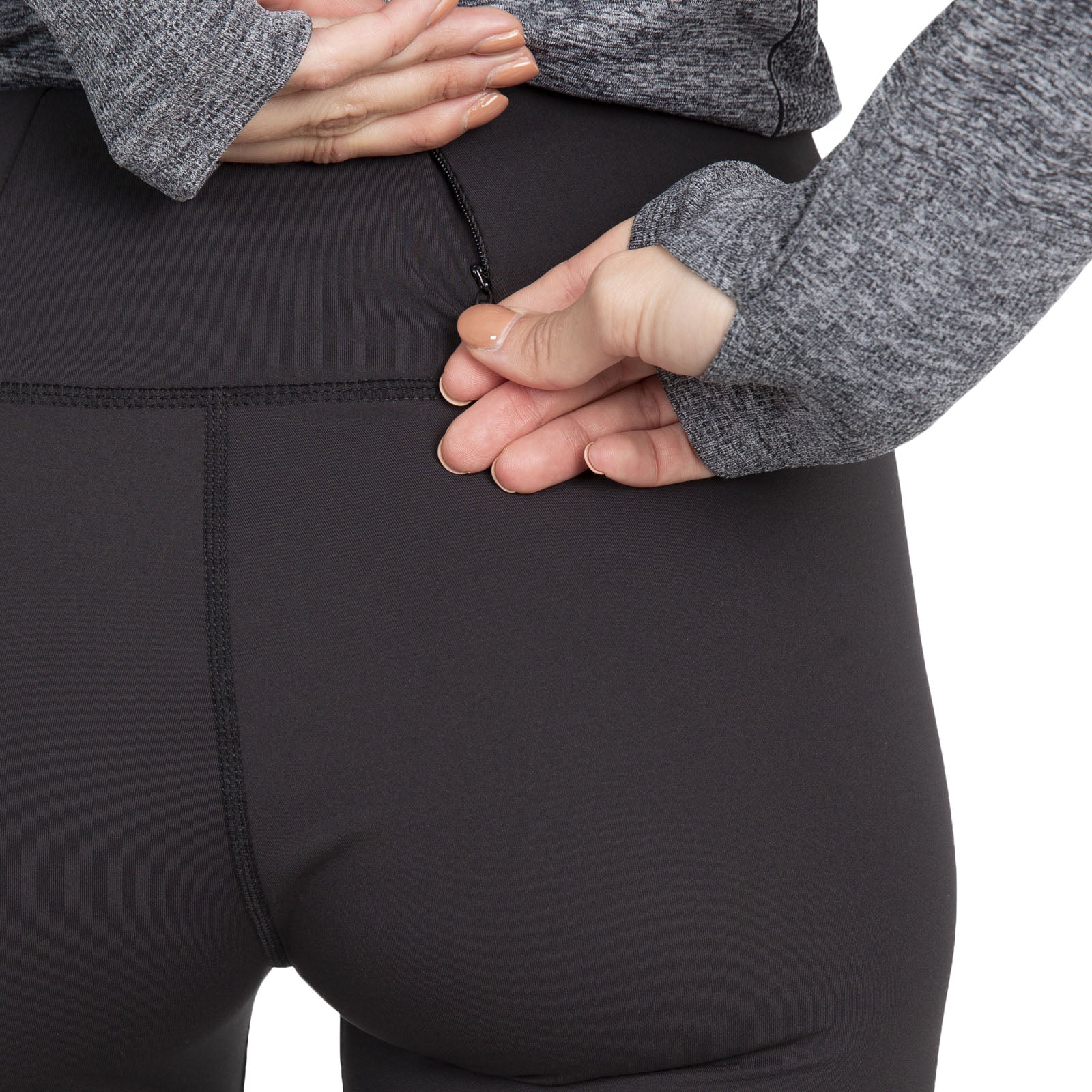 Trespass Womens Vivien Quick Drying Full Length Leggings - Black - Image 3