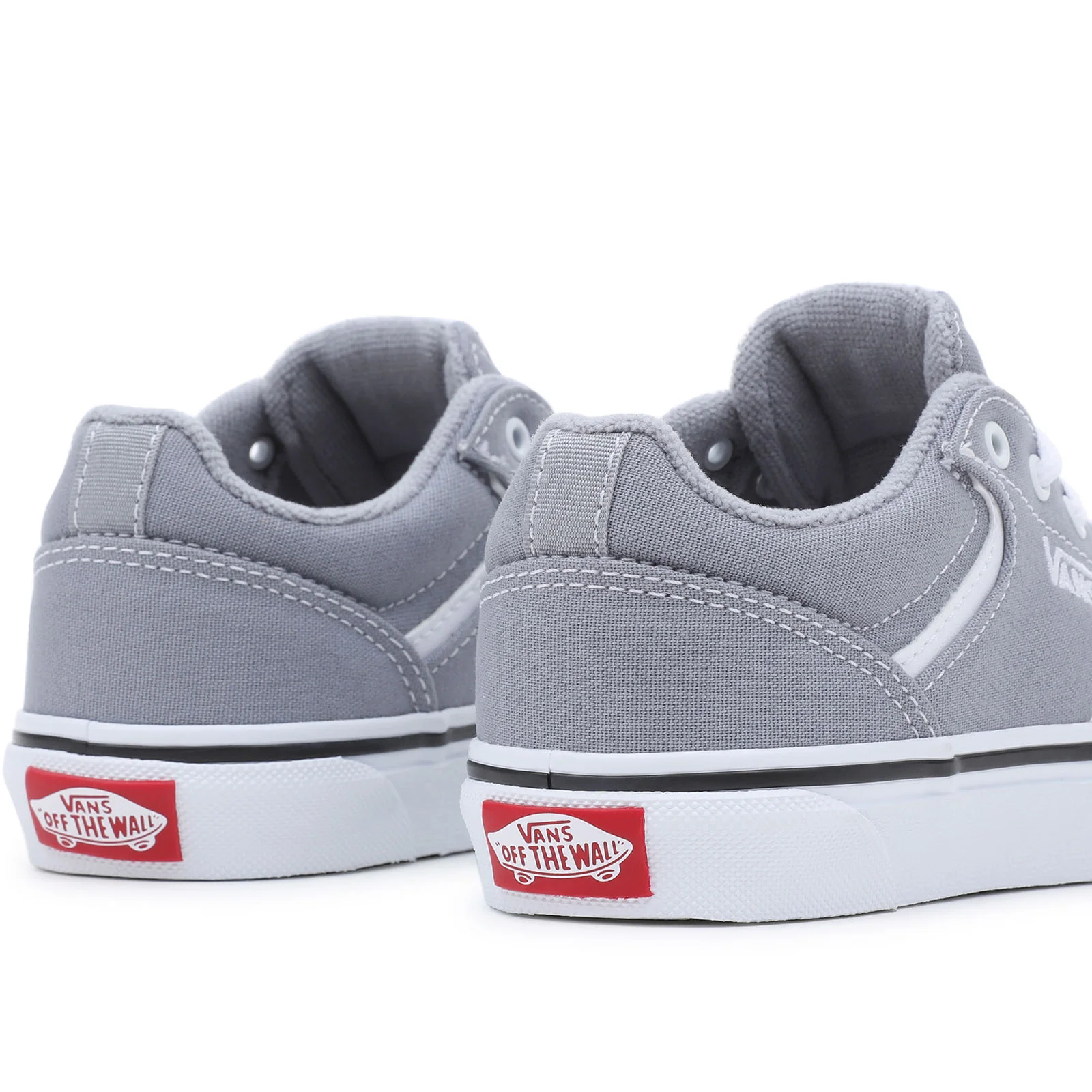 Vans Kids Seldan Retro Canvas Trainers - Grey/White - Image 5