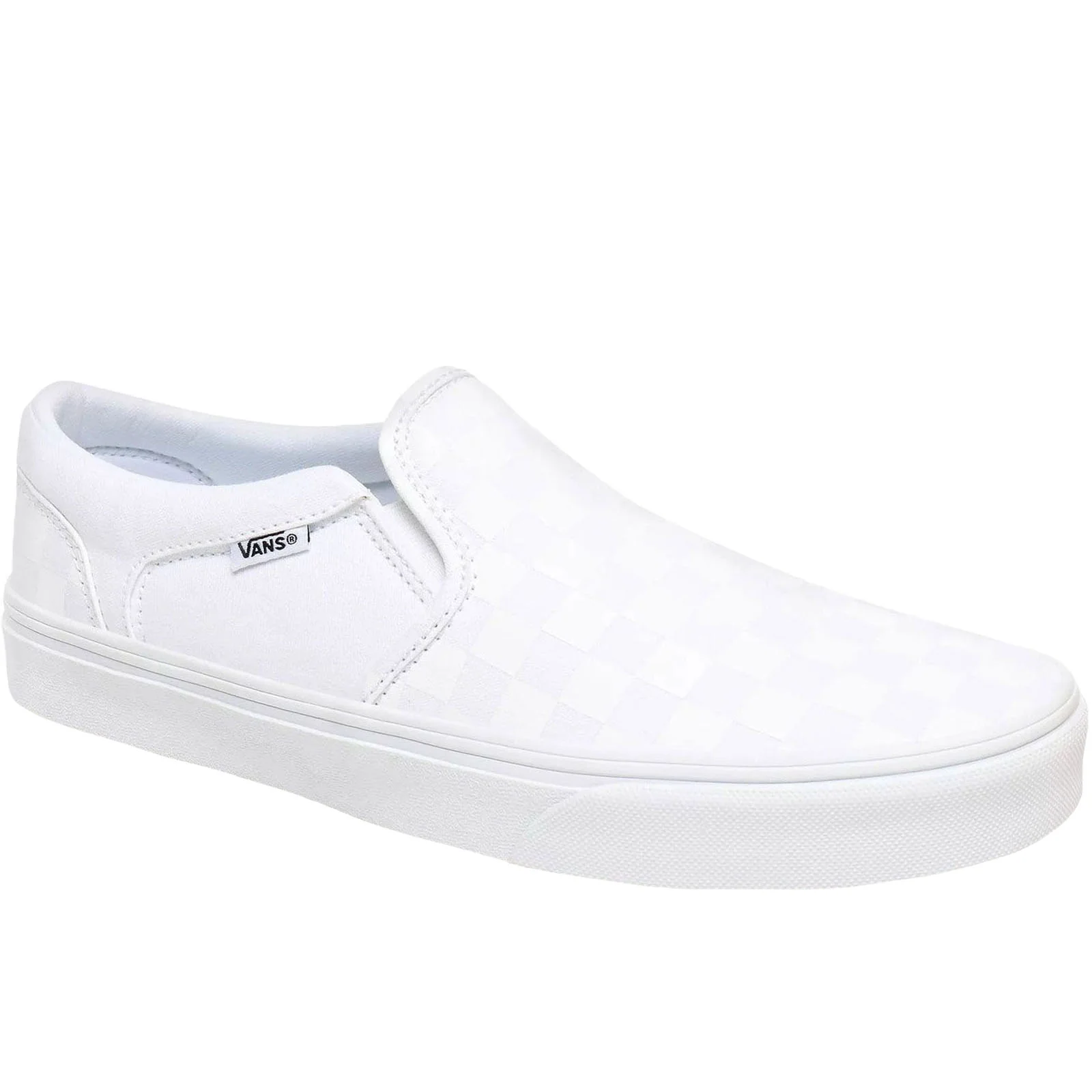 Vans Mens Asher Canvas Plimsolls - White