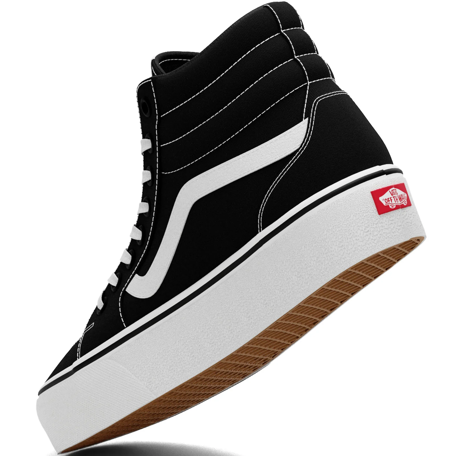 Vans Womens Filmore HI High Top Canvas Trainers  - Black/White - Image 6