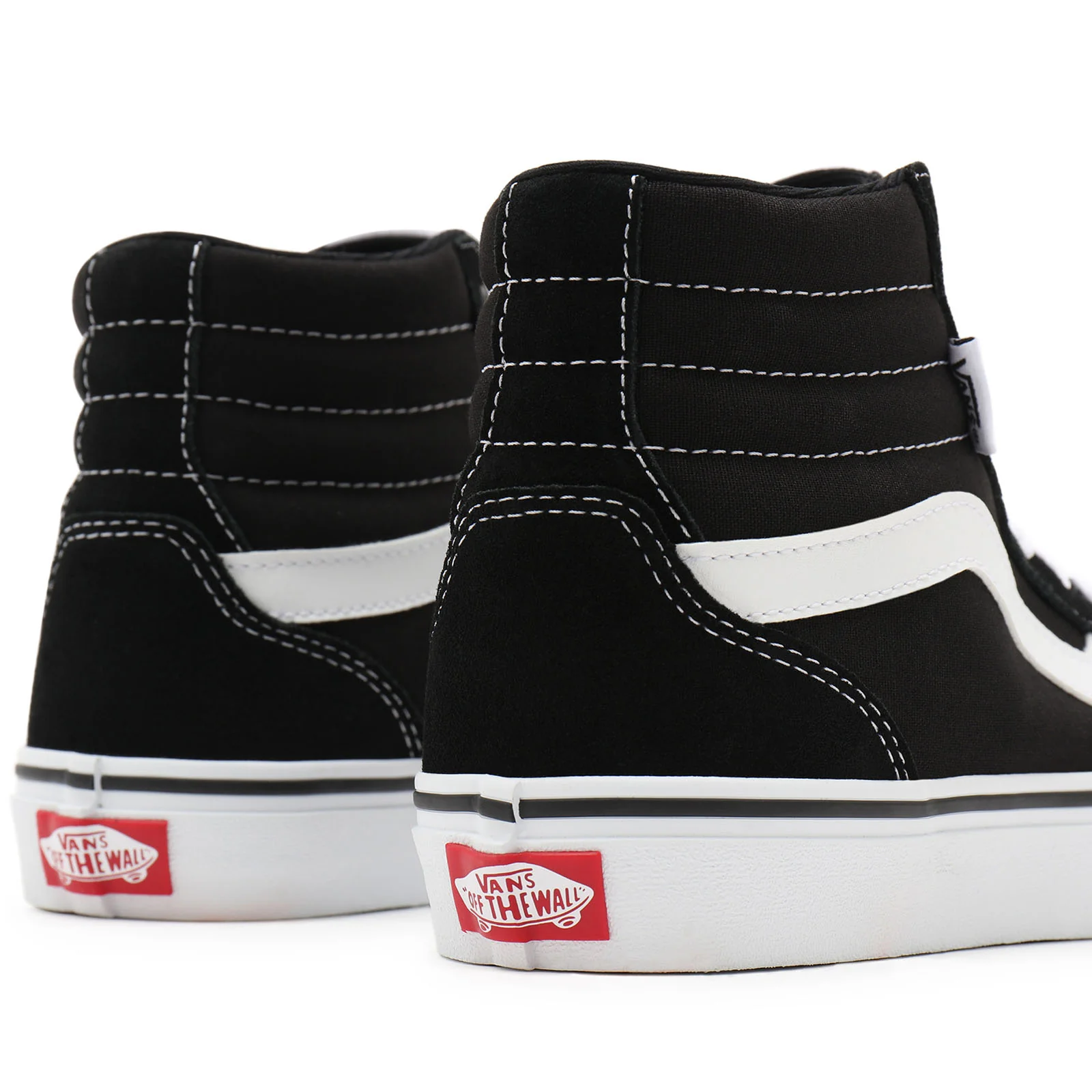 Vans Womens Filmore Hi Suede Canvas Trainers - Black/White - Image 3